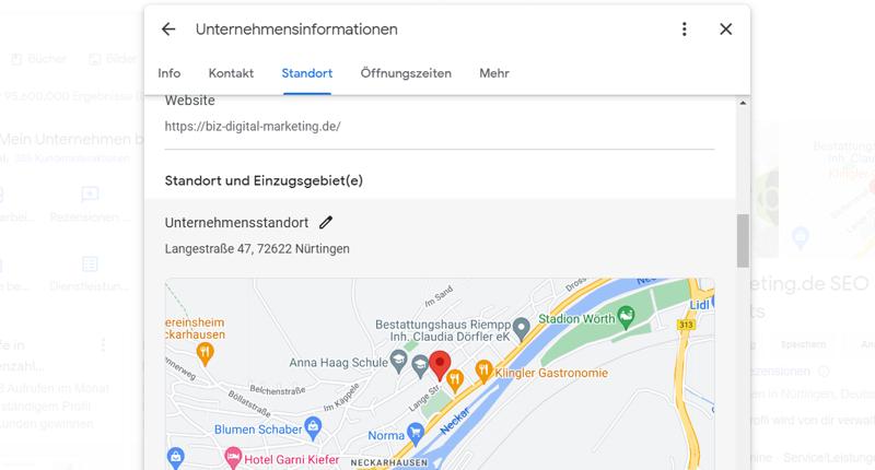 Unternehmen in Google Maps eintragen