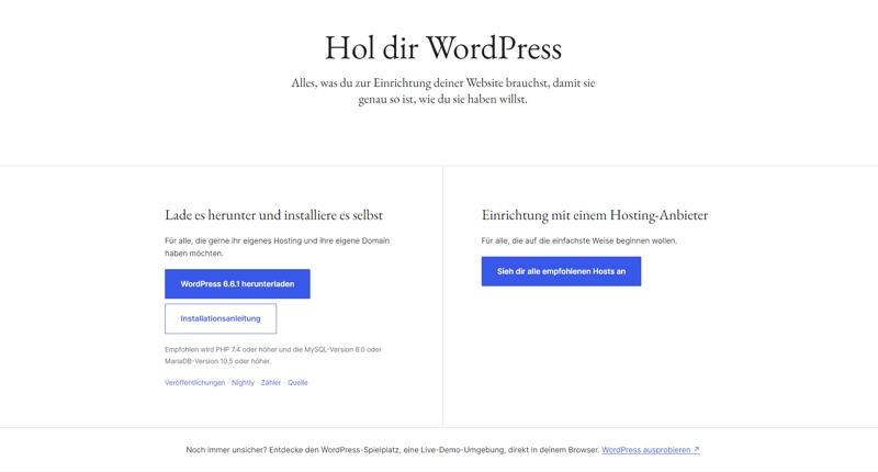 WordPress installieren