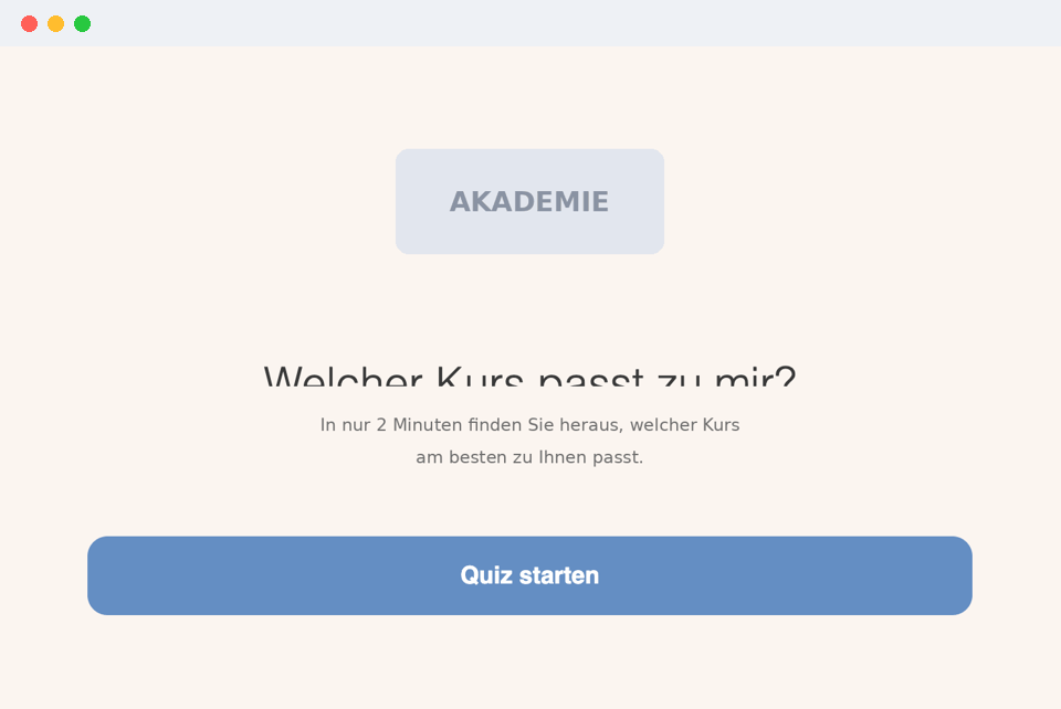 Funnel-Autopilot: Dein Website-Quiz, das Leads bringt 1 Funnel-Autopilot Demo: interaktives Quiz vom Start bis zur persönlichen Empfehlung