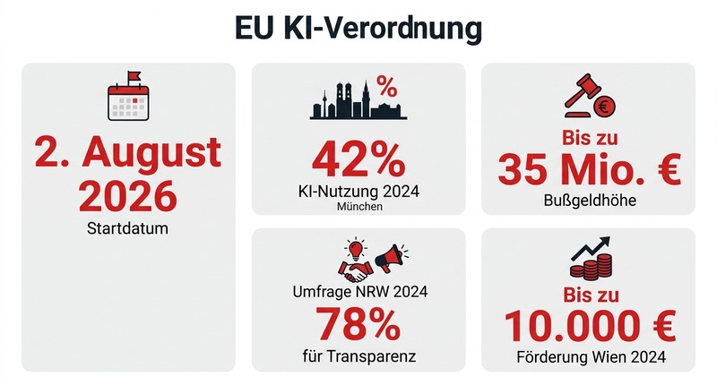 EU AI Act ab 2026: Was du als Unternehmer beim KI-Einsatz im Marketing beachten musst 1 EU KI-Verordnung 2026: Start am 2. August