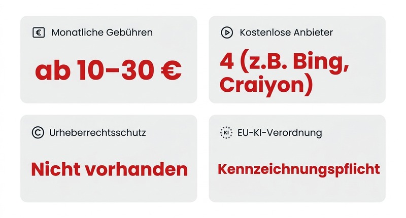 KI Bildgenerierung: Die besten Tools für professionelle Marketing-Grafiken 1 KI-Bildgeneratoren: Kosten ab 10€