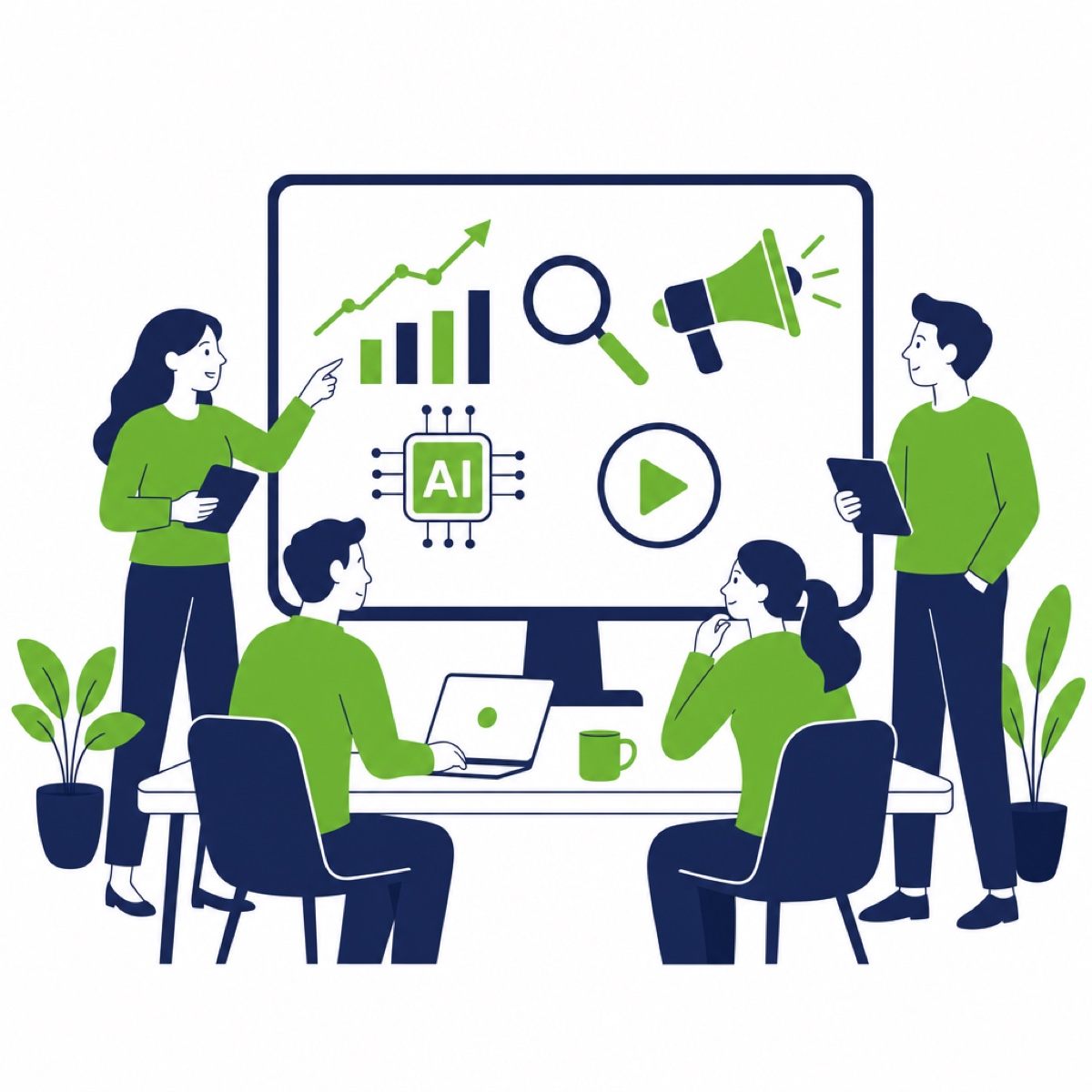 BIZ-Digital-Marketing – Das Team hinter Deinem Erfolg 1 Team von BIZ Digital Marketing bei der gemeinsamen Arbeit