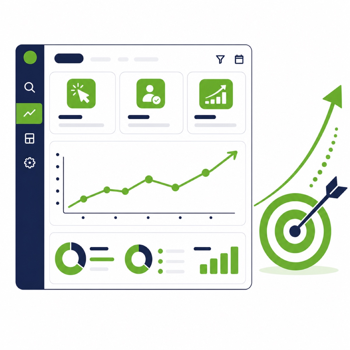 SEA Marketing 13 Google-Ads-Dashboard mit Kampagnen-Performance und ROAS