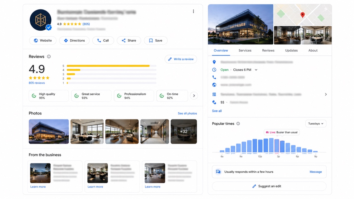 Regionale Suchmaschinenoptimierung mit Google Maps SEO 14 Optimiertes Google Unternehmensprofil