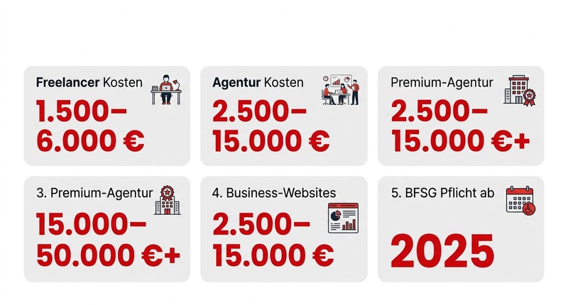 Webdesign Trends 2026: Diese 10 Trends machen deine Website zukunftssicher 1 Webdesign 2026: Kosten bis 50.000€
