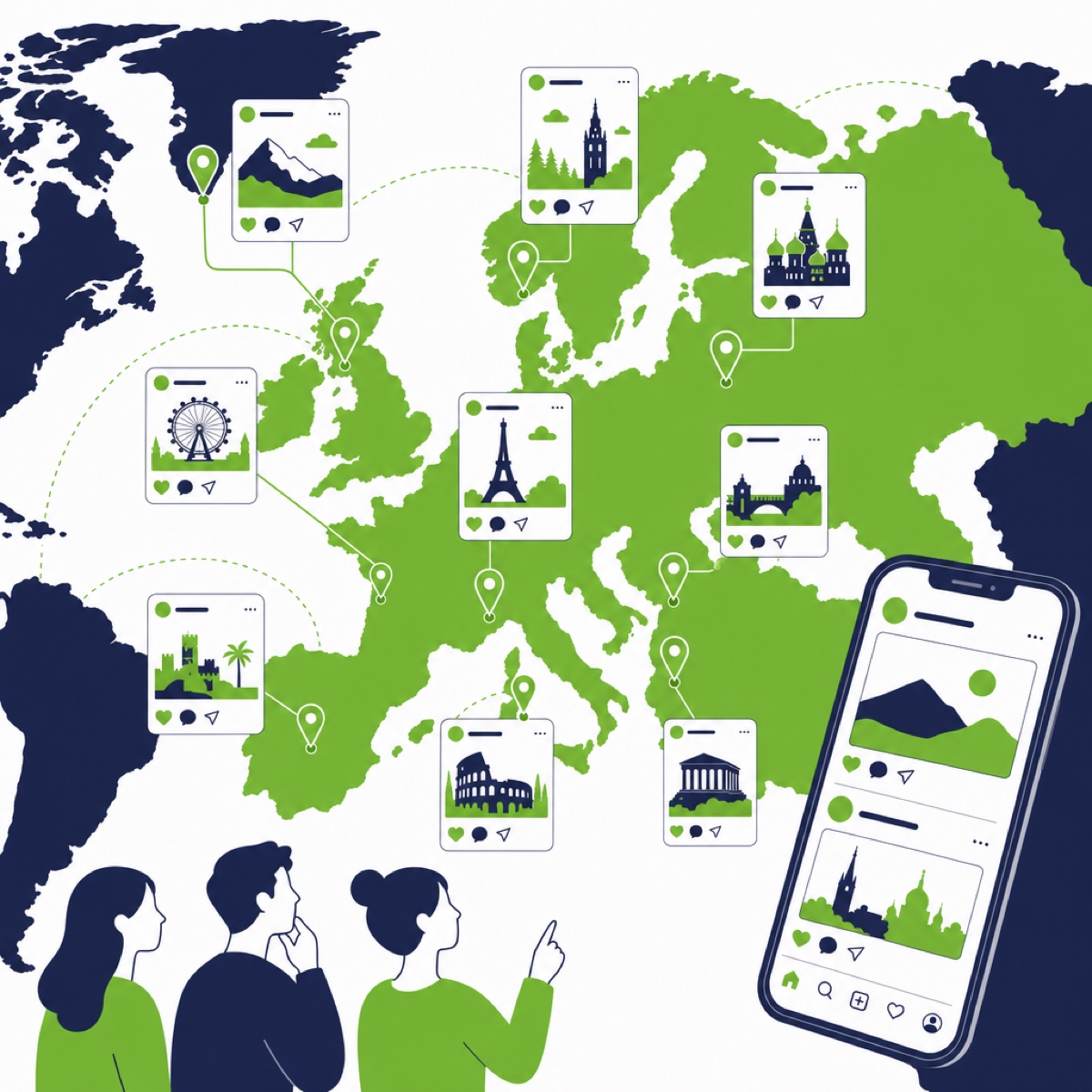 Internationales Social Media Marketing 13 Internationale Social-Media-Profile in mehreren Sprachen im BIZ-Design