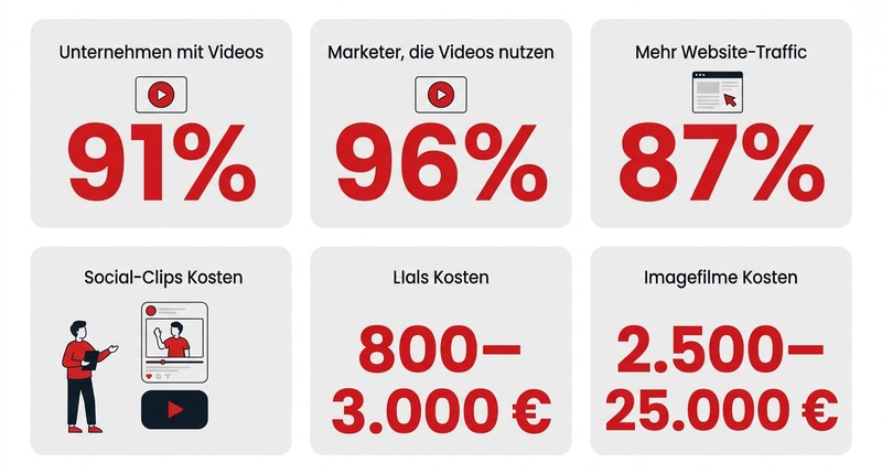 Video Marketing Strategie: In 5 Schritten zu Videos, die Kunden gewinnen 1 Videoproduktion: 800-25.000€