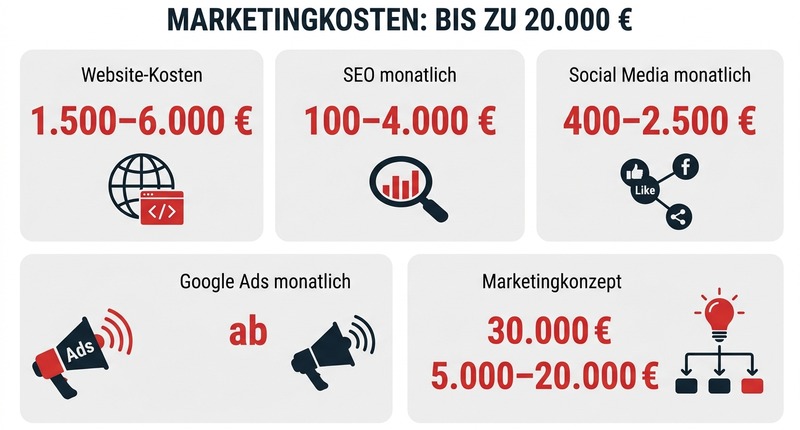 Marketing für Ärzte: So gewinnst du online neue Patienten (YMYL-konform) 1 Marketingkosten: Bis zu 20.000€