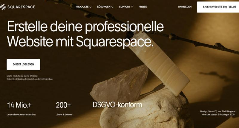 SEO mit WordPress vs. Squarespace – Welches System ist besser für Deine Sichtbarkeit? 1 Squarespace Website Startseite