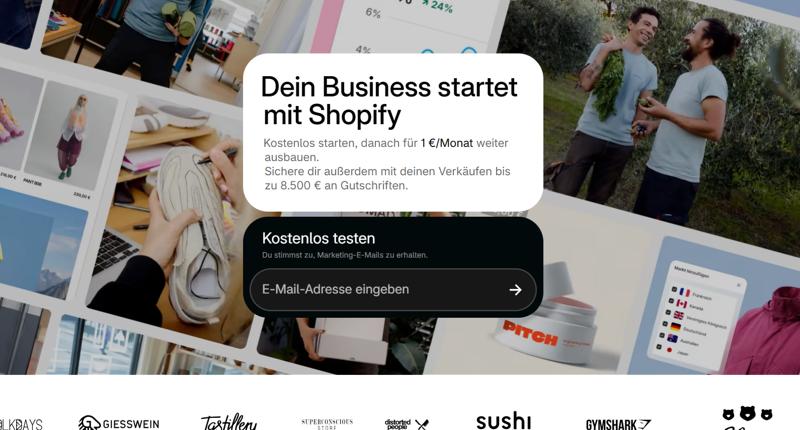 Onlineshop-SEO WordPress vs. Shopify – Was ist besser? 2 Startseite Shopify