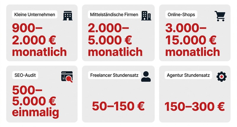 Online-Sichtbarkeit erhöhen: Der komplette Leitfaden für kleine Unternehmen 2 SEO-Kosten: Ab 900€ pro Monat